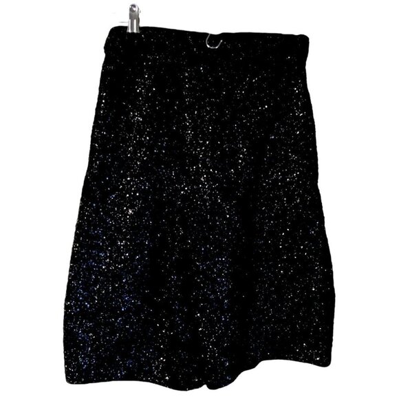 EXPRESS Sequin Shorts Size 00 Womens Black Sequin High Waisted Bermuda - Picture 9 of 11